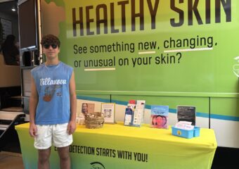 Jake Schweitzer at a fundraiser he created for The Skin Cancer Foundation